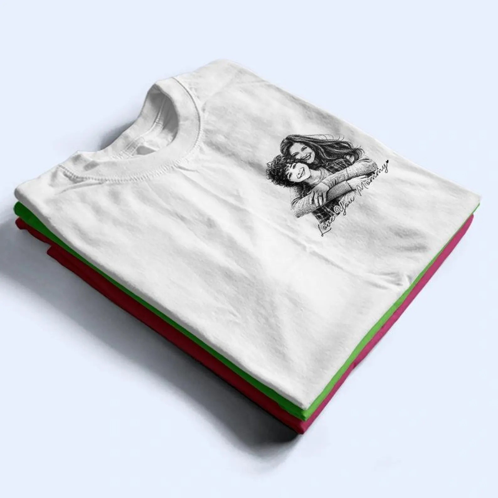 Personalized Best Dad Ever T Shirt Custom Photo Sketch Family Portrait T-Shirt gallery