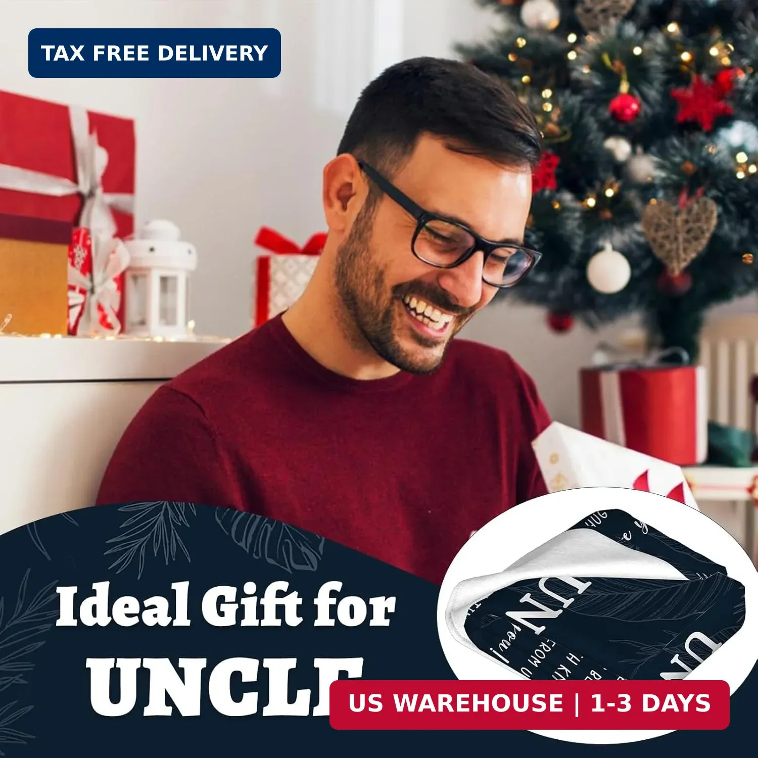 Uncle Gifts - Best Uncle Blanket for Fathers Day, Birthday, Christmas & Thanksgi gallery