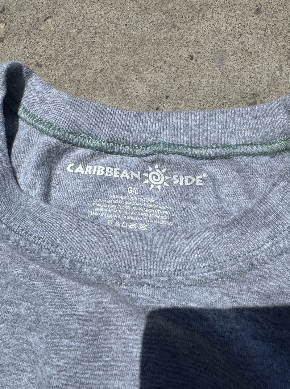 Caribbean Side Men's Gray Cotton Knit Sleeveless Cabo San Lucas Logo T-Shirt L gallery