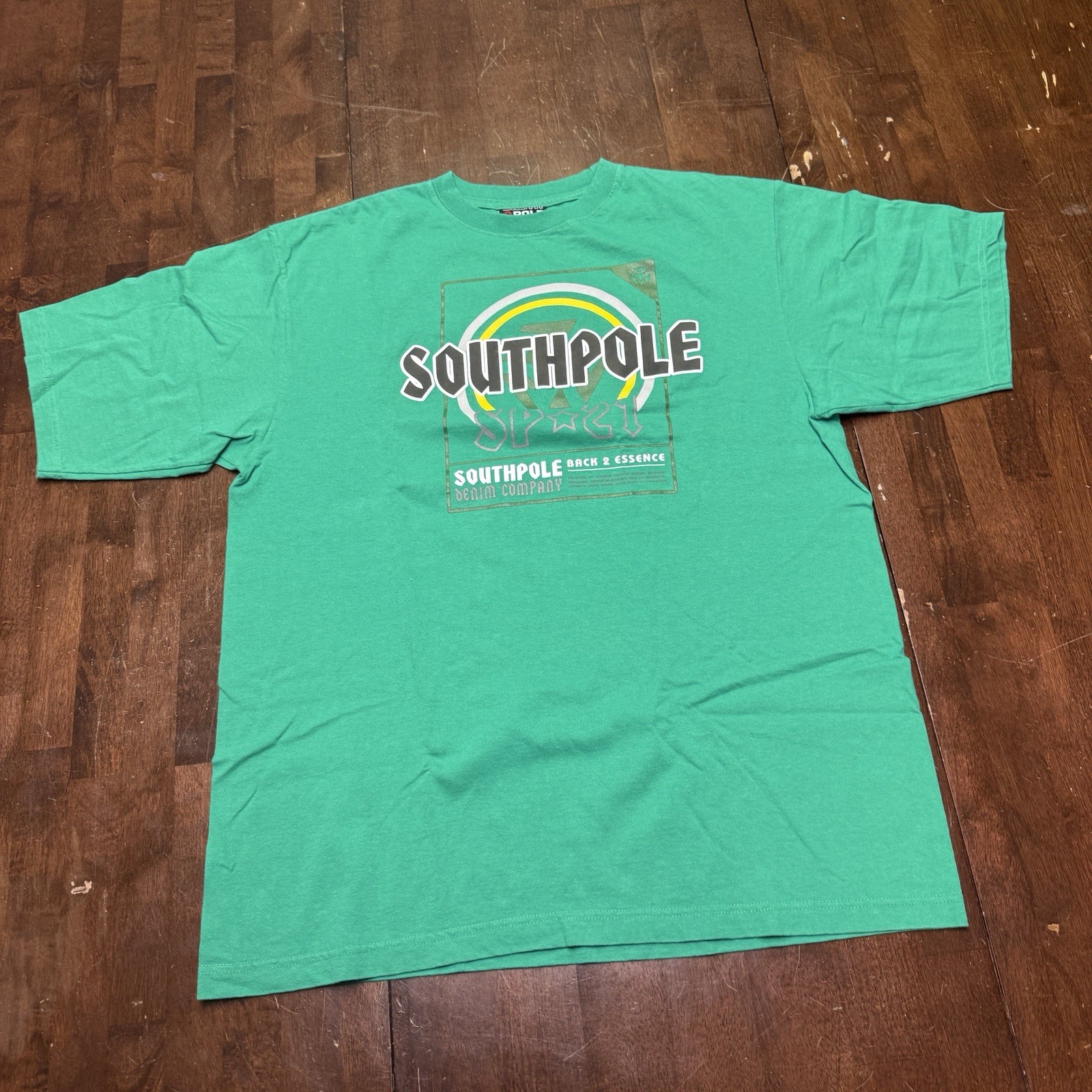 VTG Southpole T Shirt Mens L Green Graphic Short Sleeve Tee Classic Outdoor gallery