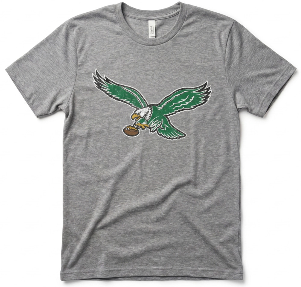 MEN’S TSHIRT: Philadelphia Eagles Football Gray Sportswear Bay Island Grey XL