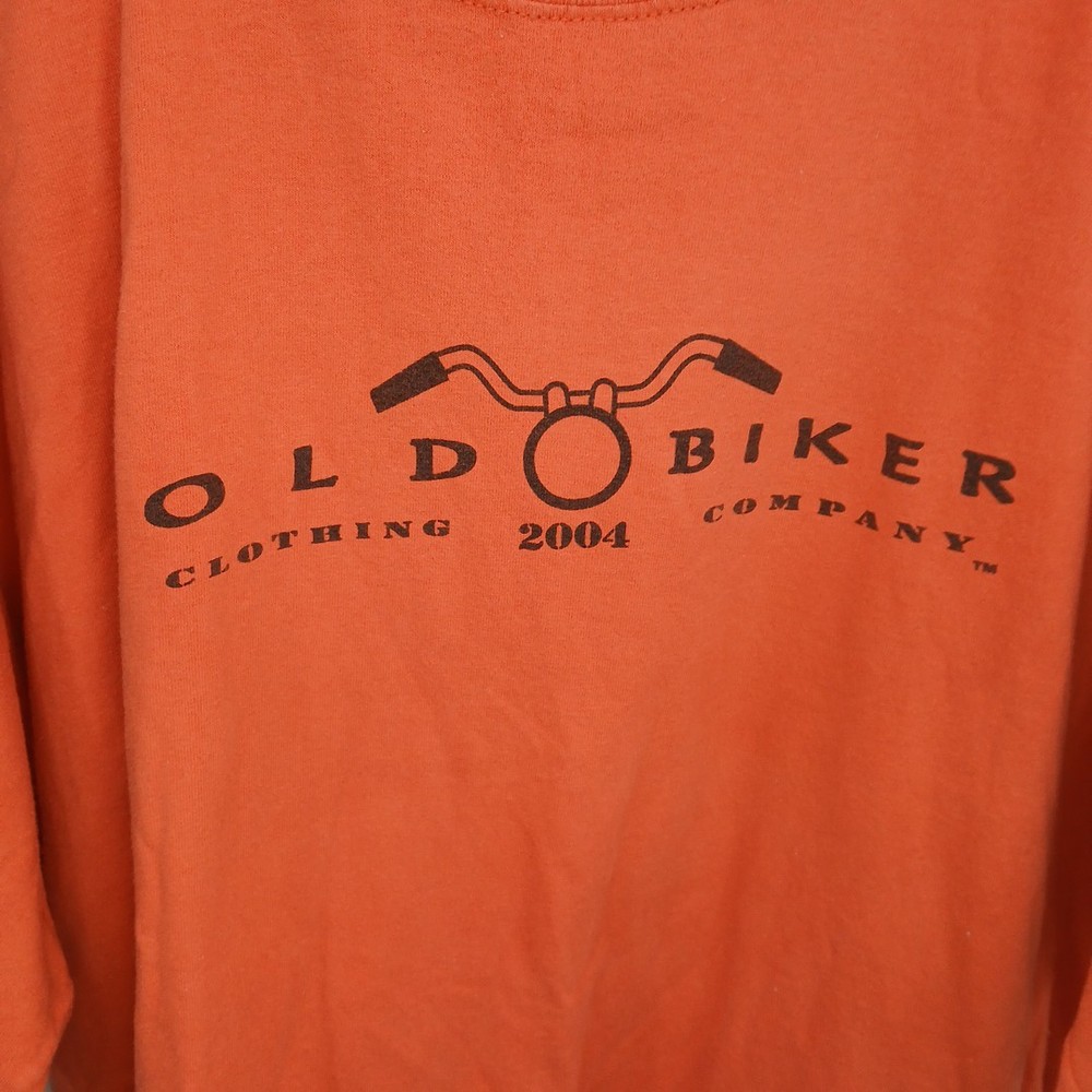 Old Biker Clothing Co EST 2004 Orange Short Sleeve 2 Sided Graphics T Shirt 2XL