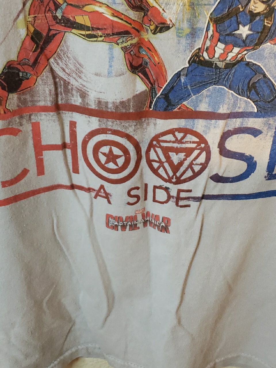 MARVEL COMICS CAPTAIN AMERICA IRON MAN CIVIL WAR CHOOSE A SIDE Size XL TShirt gallery