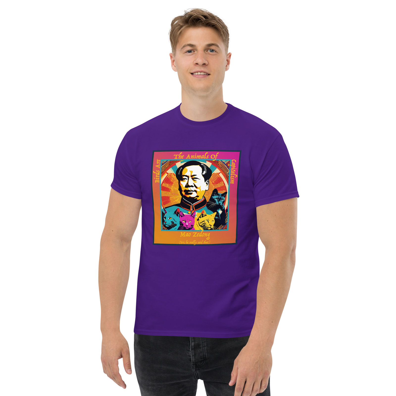 "Capitalist Birds" Unisex cassic tee Chairman Mao Quote Communism China Funny gallery