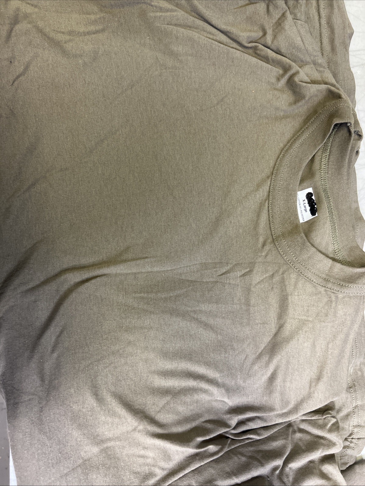 USGI Soffe 50 Poly 50 Cotton T-shirts Xlarge Short Sleeve Crew TAN 499 XL 2pack gallery