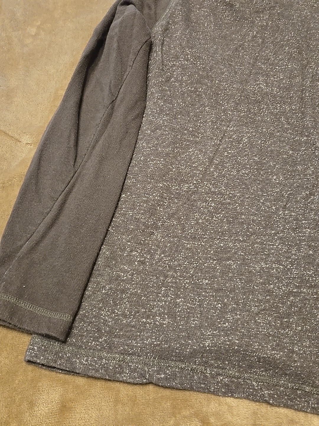 Washed Stoned & Beaten Quarter Zip Men’s Large Brown Vintage 1946 Pre-owned gallery