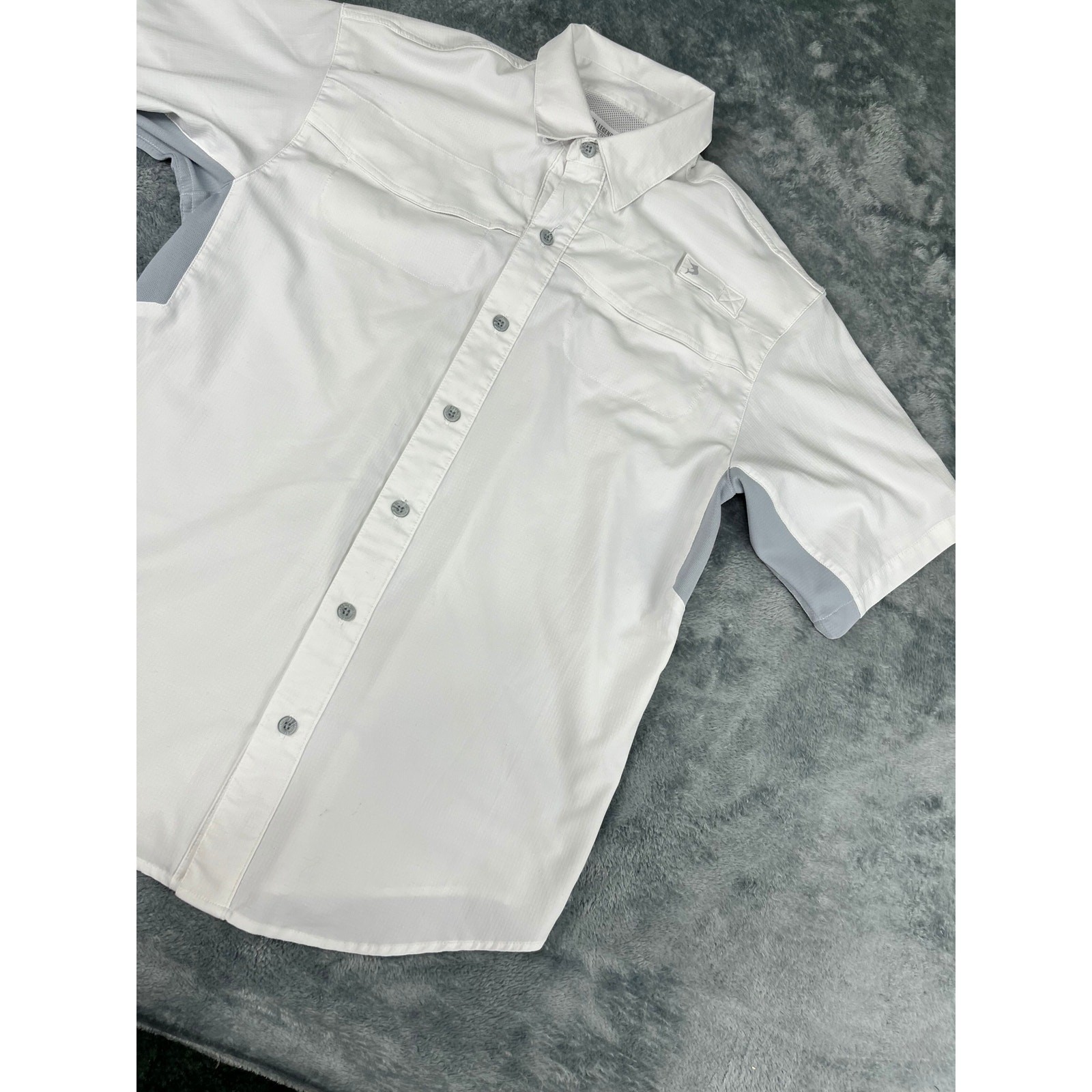 men's white Reel Legends fishing shirt size small Mariner 2 good condition gallery