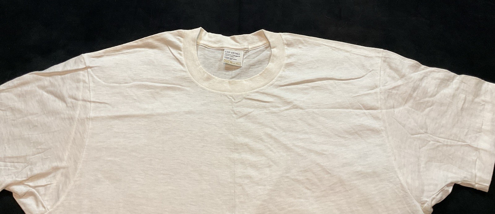 Sears Mens Store Vintage Plain White T Shirt Blank 100% Combed Cotton Large Tall gallery
