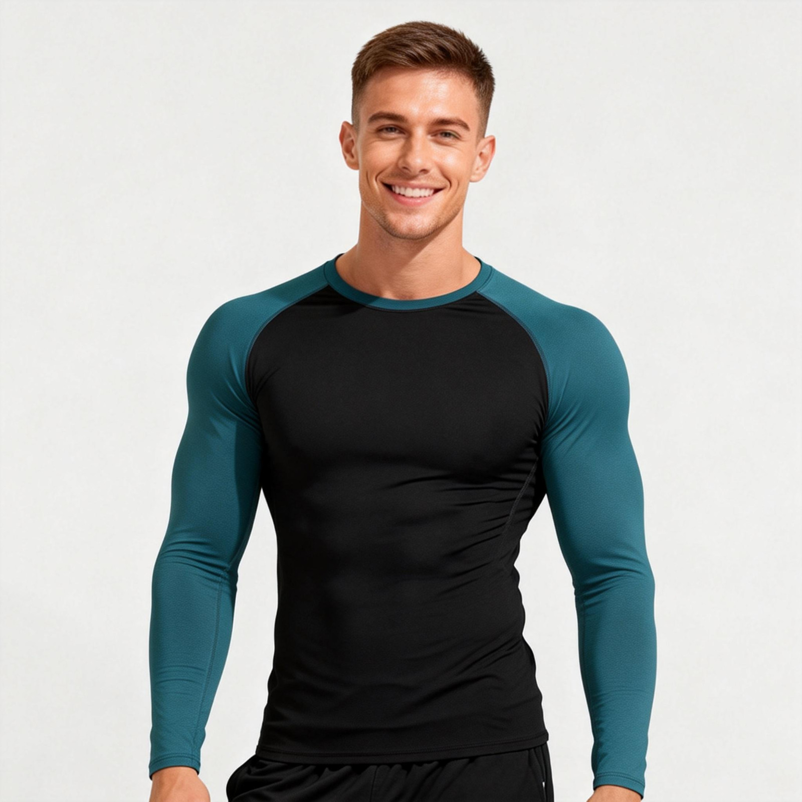 4 Colors Athletic Long Sleeve Compression Shirts Dry Fit Sports Gym Shirts gallery