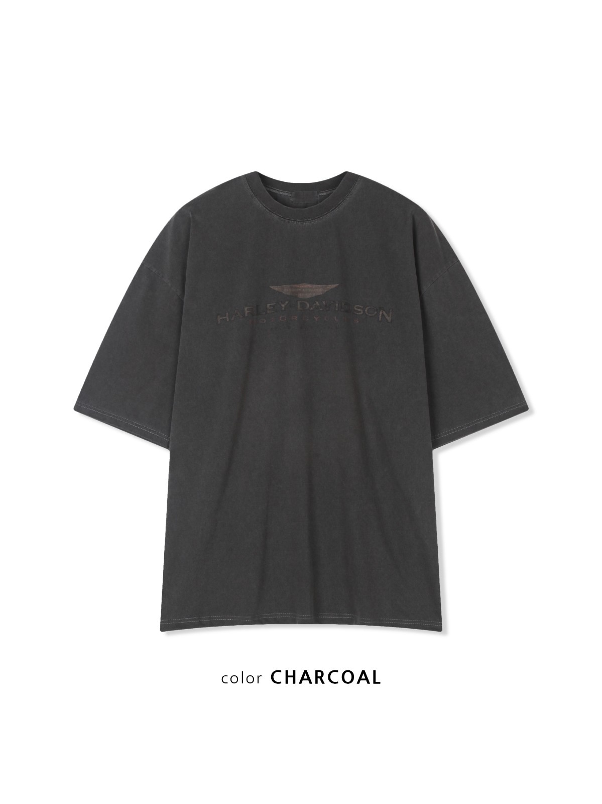 Pigment Dyed Oversized T-Shirt Loose Fit Casual Streetwear Graphic Tee gallery