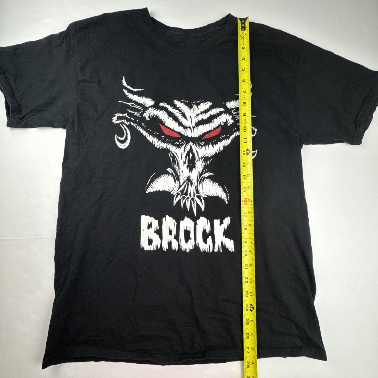 WWE Mens Brock Lesnar T-Shirt Large Black Cotton Wrestling Next Big Thing Skull gallery