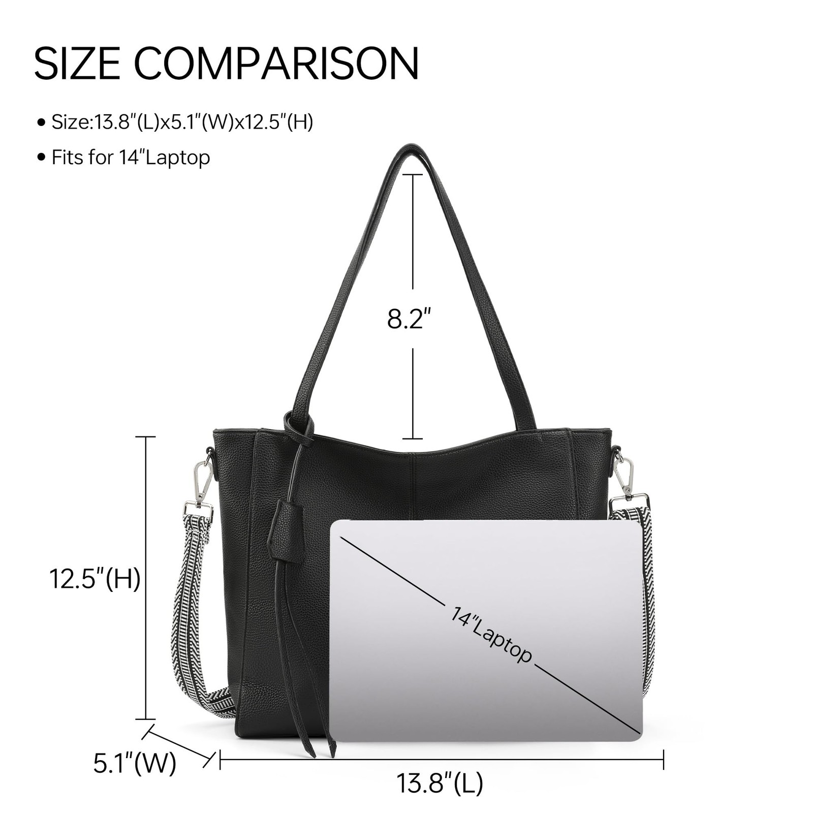 Tote Bag for Women Top Handle Satchel Purse Crossbody Bag with Laptop Compart... gallery