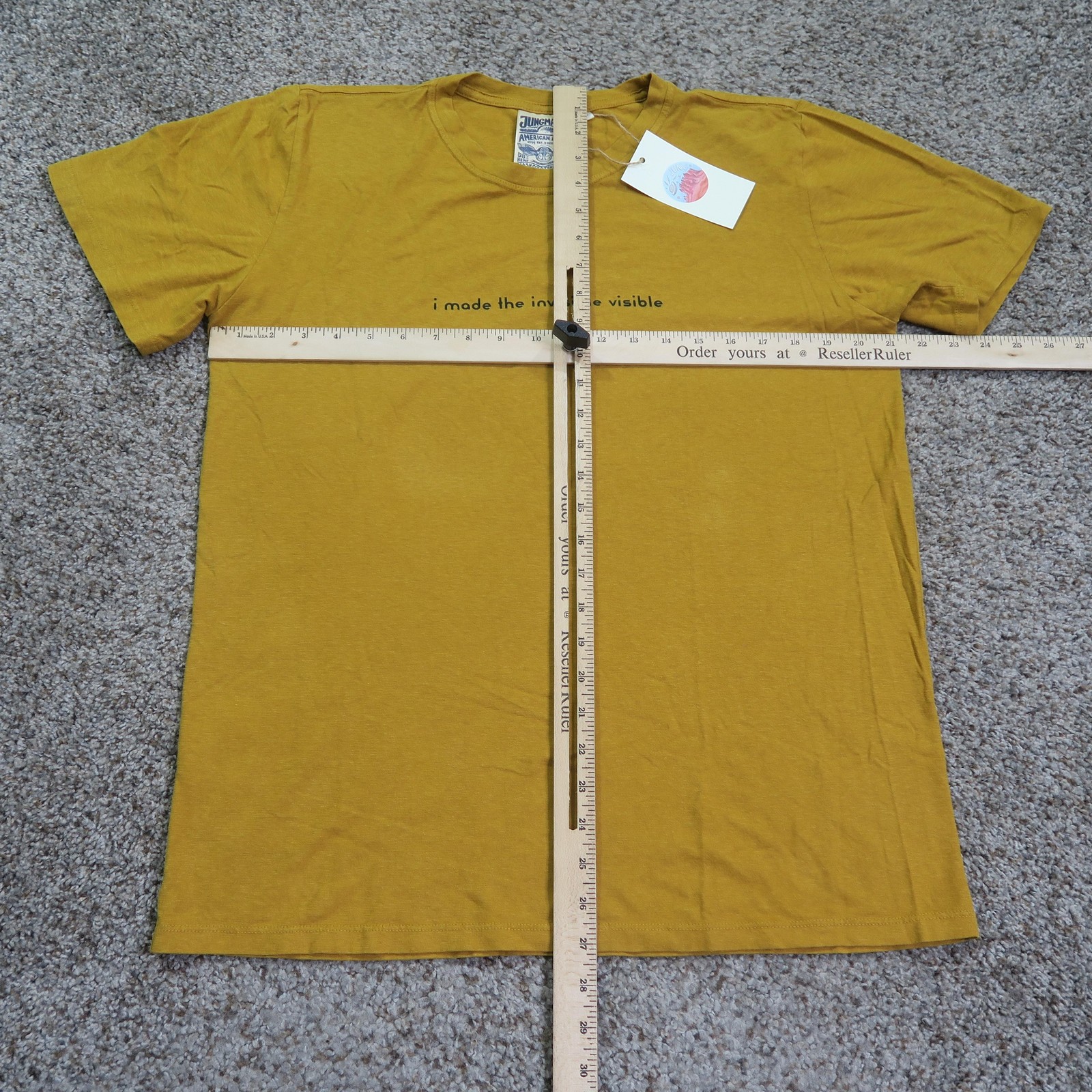 NWT Jungmaven Shirt Mens Large Yellow Hemp Organic Cotton Blend Tee USA Crewneck gallery