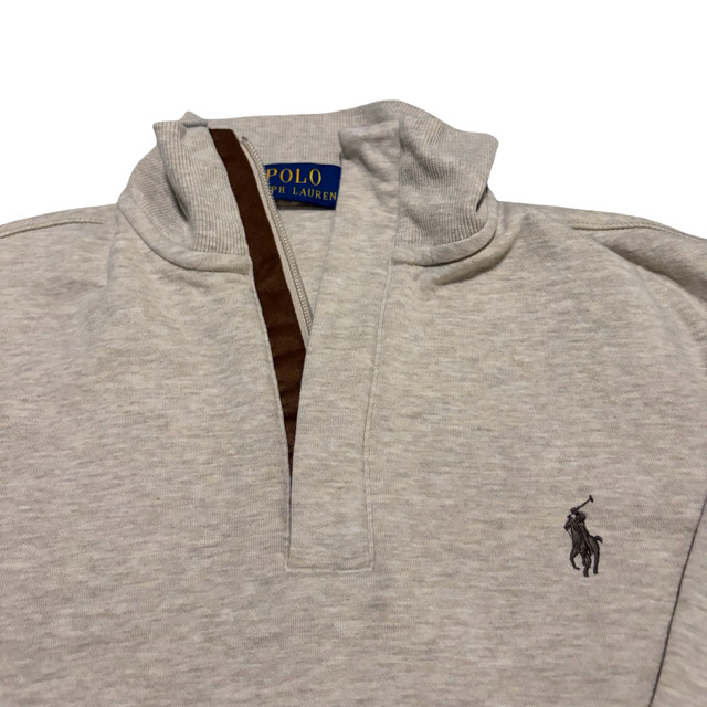 Polo Ralph Lauren Long Sleeve Pullover LSHZM16, Beige Brown Zipper XS gallery