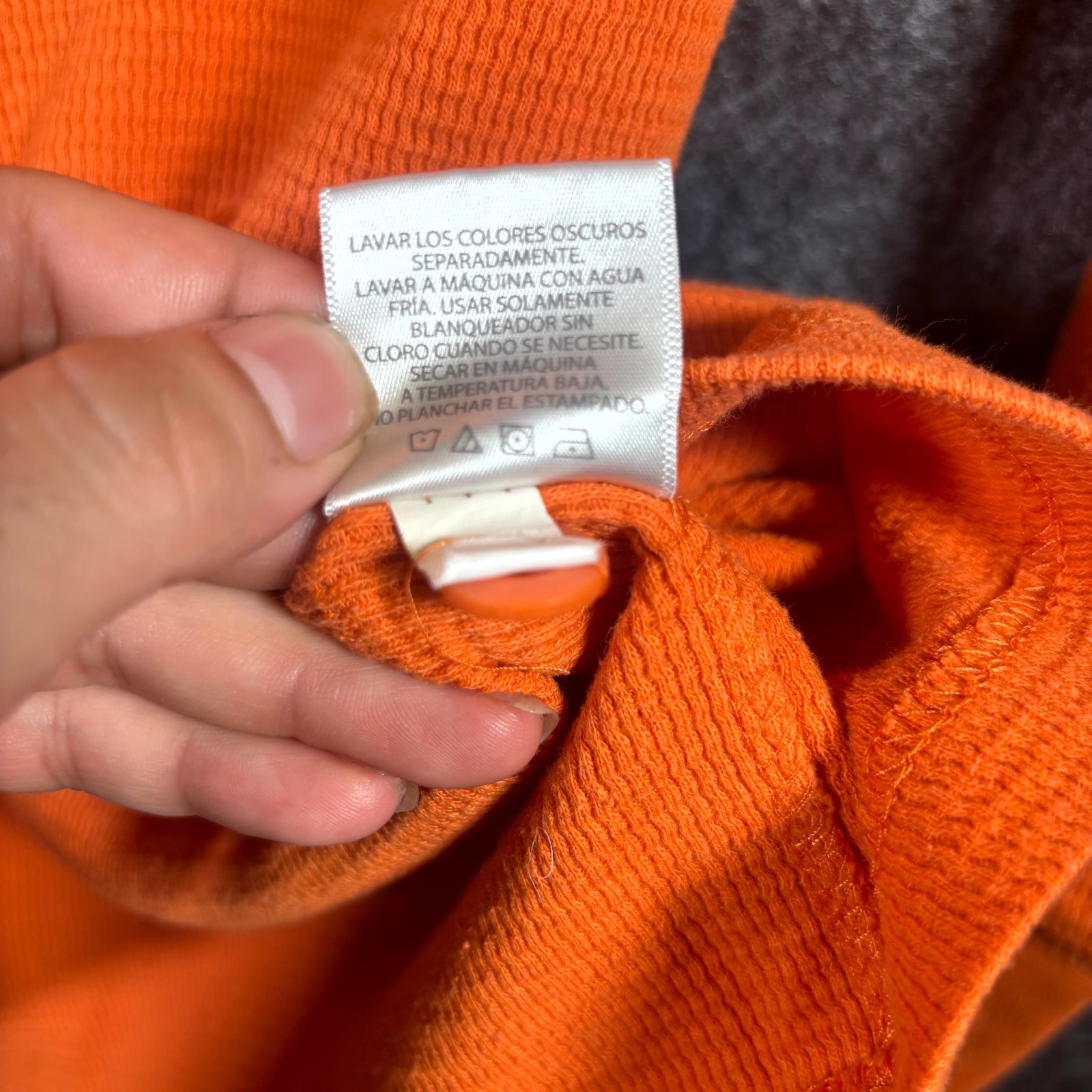Mossy Oak Henley Shirt Men's XL Orange Cotton Waffle Knit Outdoor Hunting Travel gallery