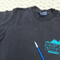 Vtg Access Fund Rock Climbing Nature Preservation Graphic T Shirt Black – Small