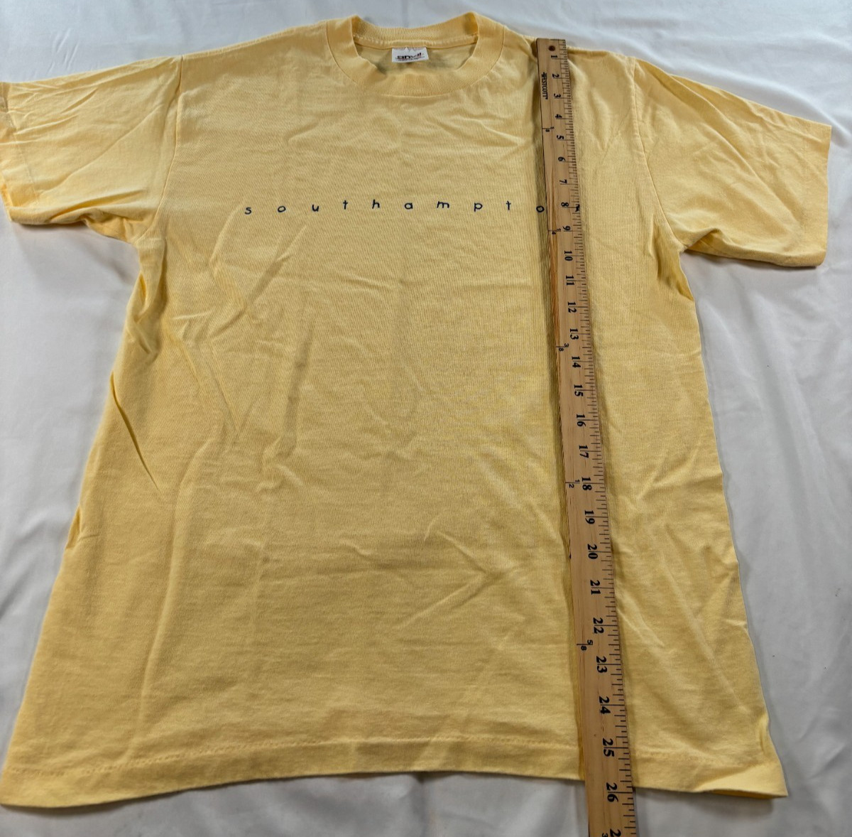 Vintage Single Stitch Southampton Shirt Size Medium Yellow Anvil Tag Made In USA gallery