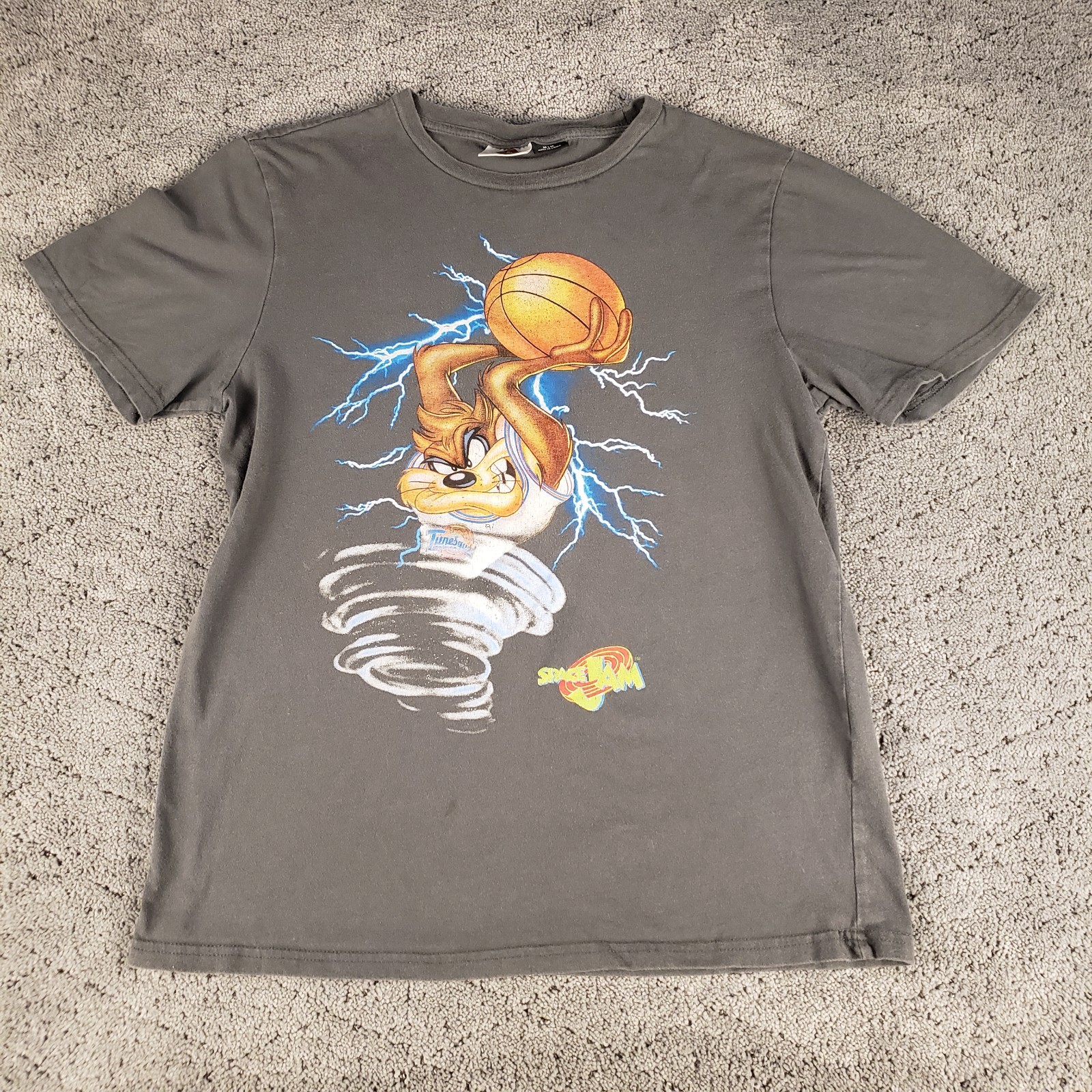 Space Jams Taz Basketball T Shirt Adult M Gray Short Sleeve Looney Tunes gallery