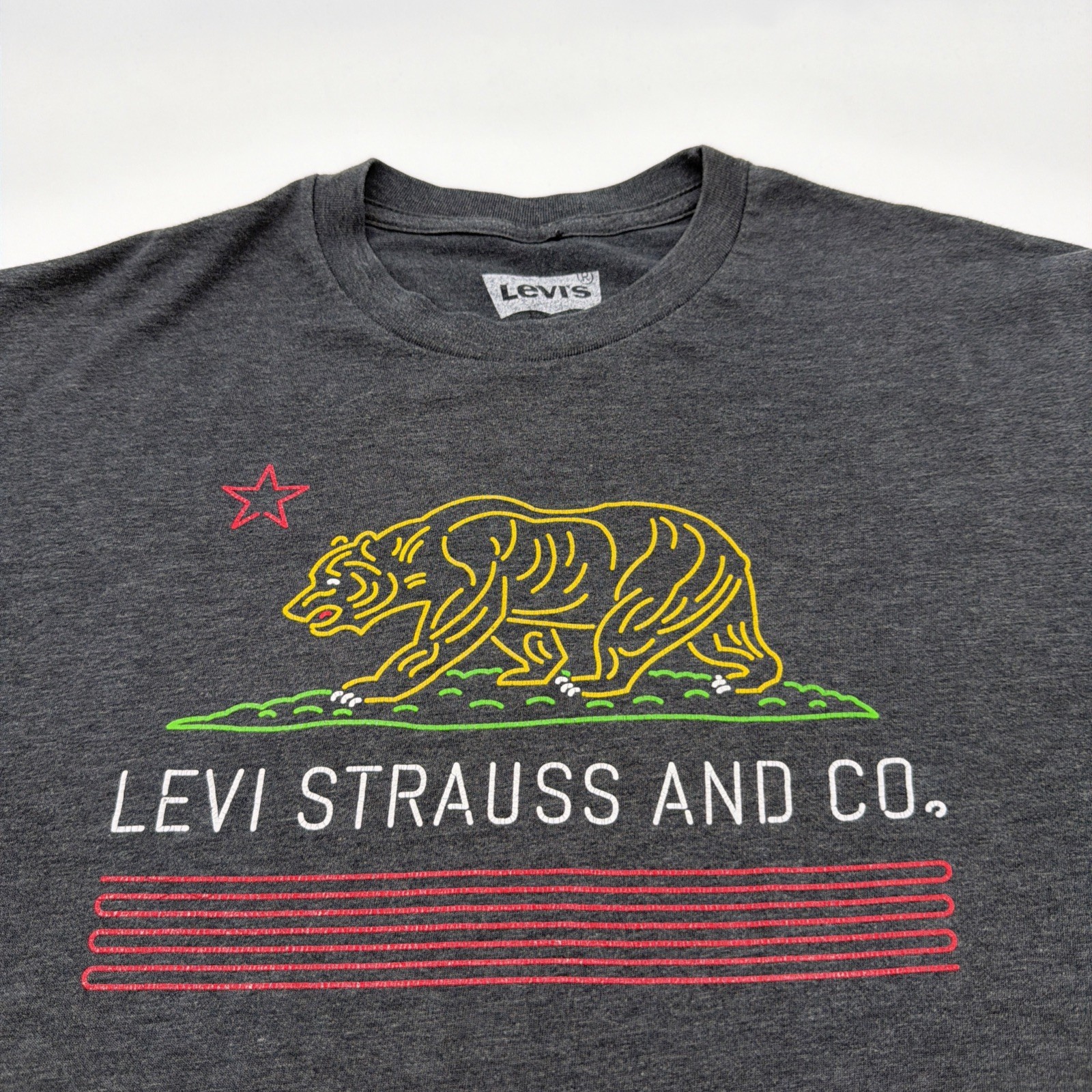 Levis Strauss & Co T-shirt Men XL Gray Graphic Print Logo .#47090 gallery