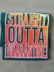 Straight Outta Quarantine Social Distancing Pandemic Graphic T-Shirts Large New