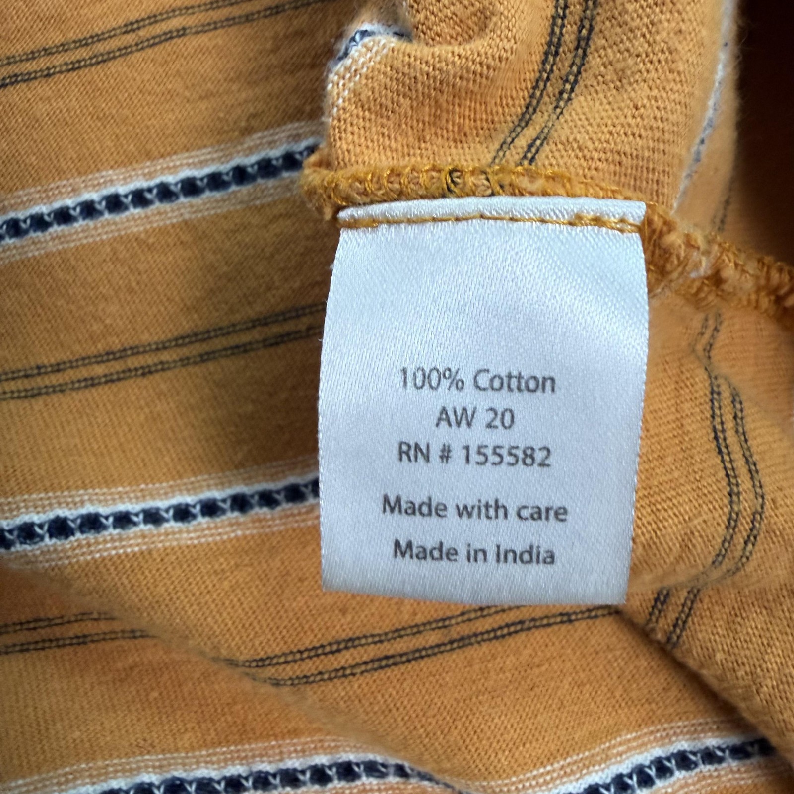 Corridor New York Shirt Mens Medium Yellow NYC Stripe Pocket Tee India Jersey gallery