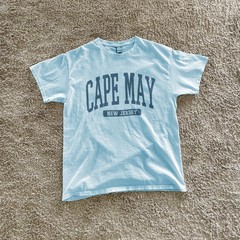 Cape May New Jersey Souvenir Beach Classic, Minimalist T-Shirt Light Blue