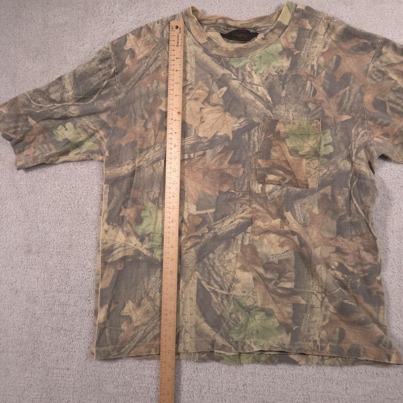 Liberty Shirt Mens Large Brown Camo Pocket Tee Hunting Advantage Outdoor gallery