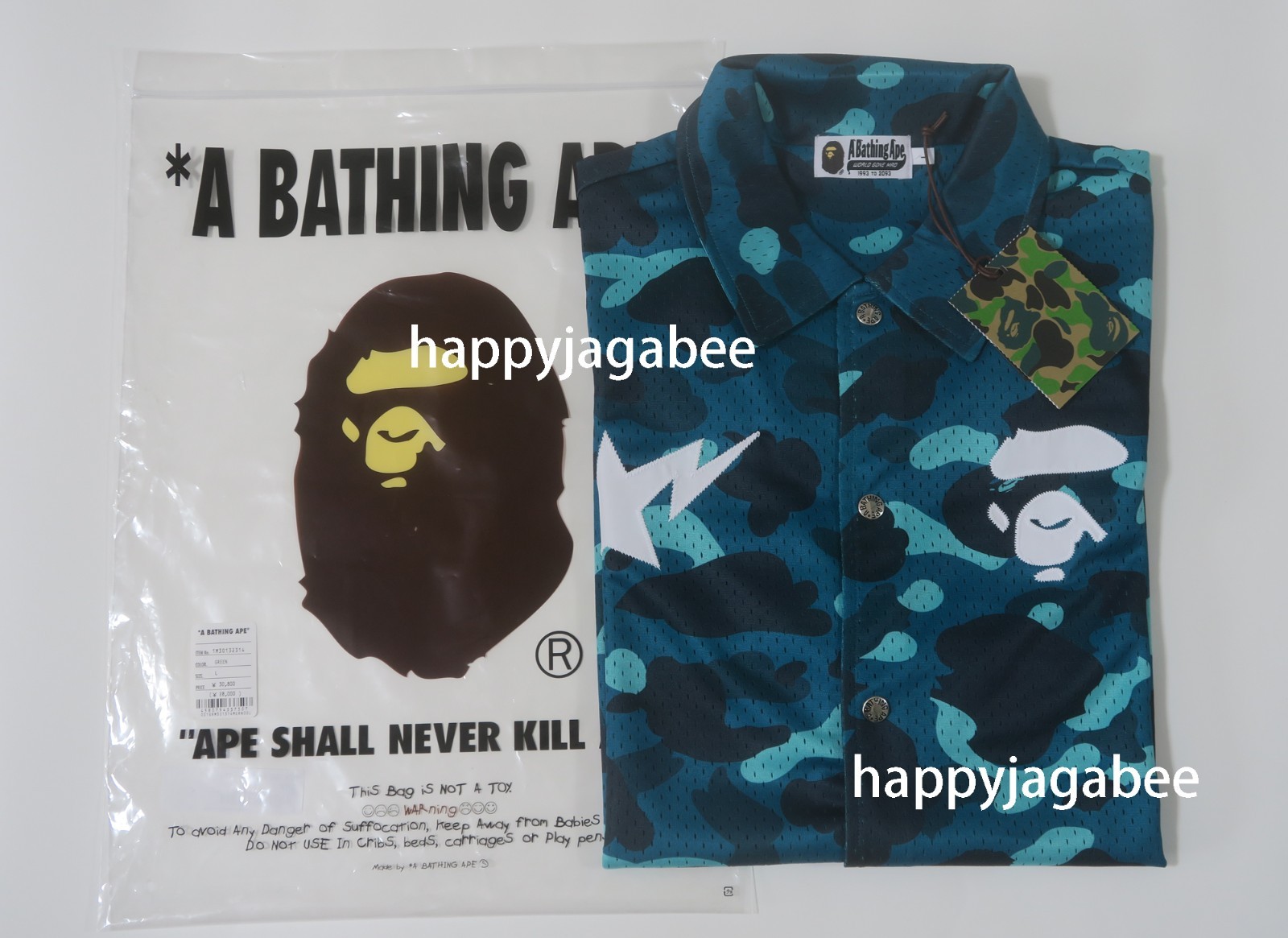 A BATHNIG APE Men's COLOR CAMO WARM UP SS SHIRT 1M30132314 bz gallery