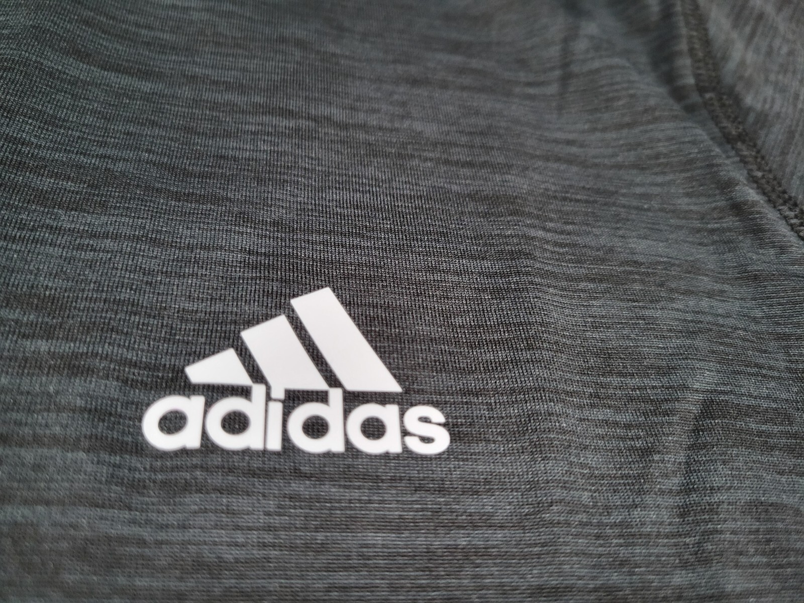 Adidas Men's Tech Tee Short Sleeve Sports Training Shirt Black Space Dye Crew gallery