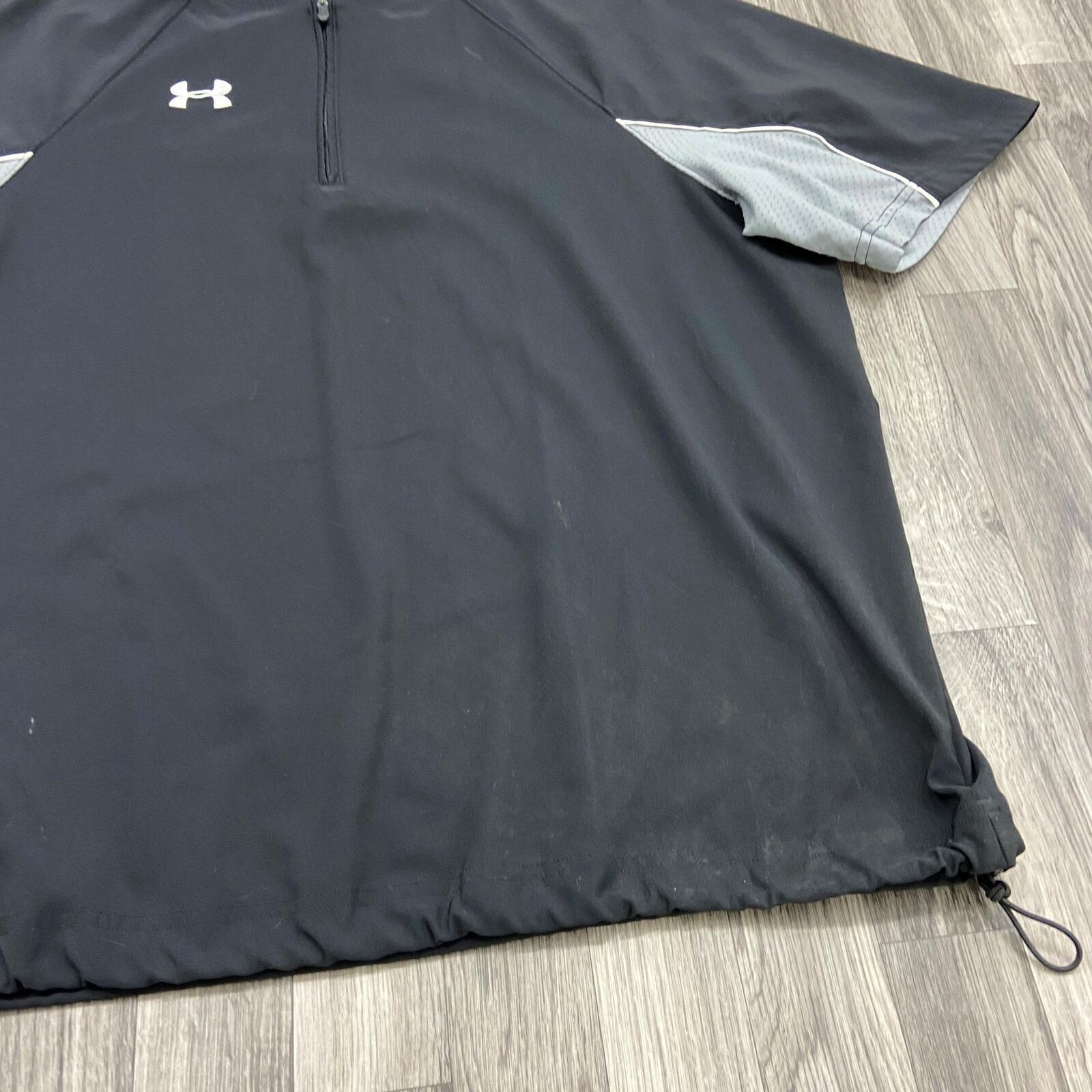 UNDER ARMOUR Loose All Season Gear Black 1/4 Zip Pullover T-Shirt Men's Size L gallery