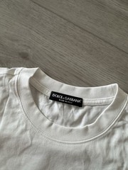 Dolce & Gabbana Men’s White Logo Crew Neck Short Sleeve Cotton T-Shirt 2XL