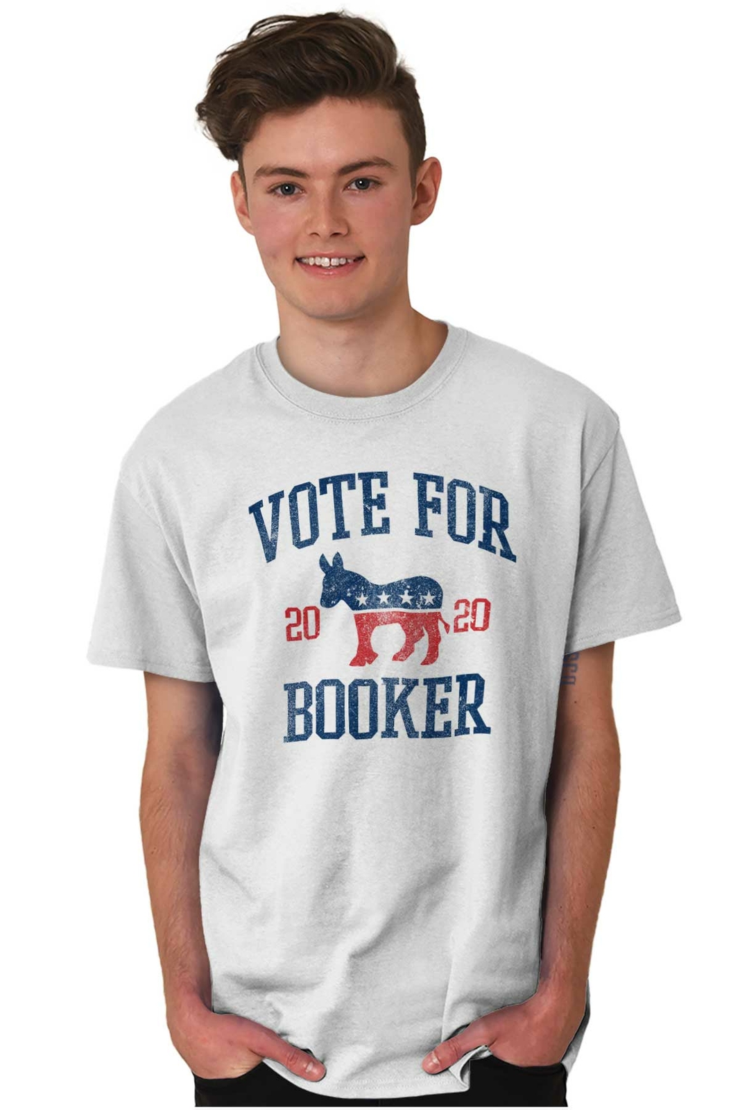 Vote Booker 2020 President Democrat Election Adult Short Sleeve Crewneck Tee gallery