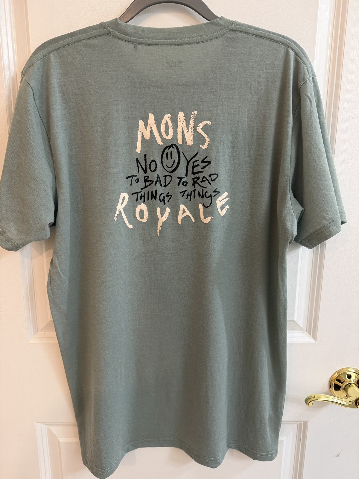 Mons Royale Icon Merino Air-Con T-Shirt Mens Dew Teal Size XL gallery