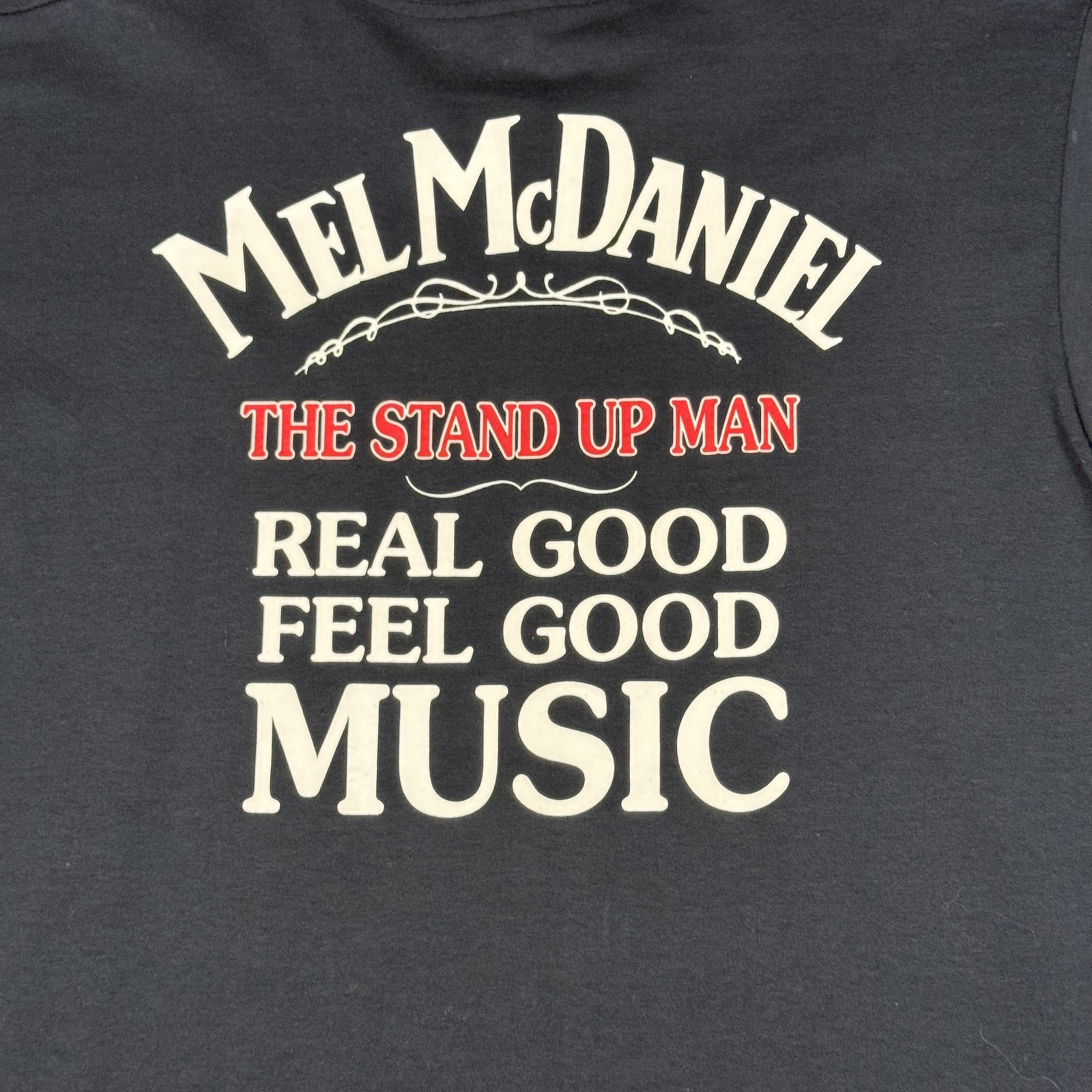 Screen Stars Best T-Shirt Men's XL Black Mel McDaniel Country Thunder Music 1991 gallery