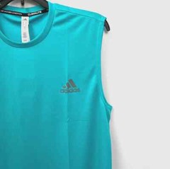 Adidas Essentials Energy Blue Sleeveless Workout Tank Top Men’s Many Sizes