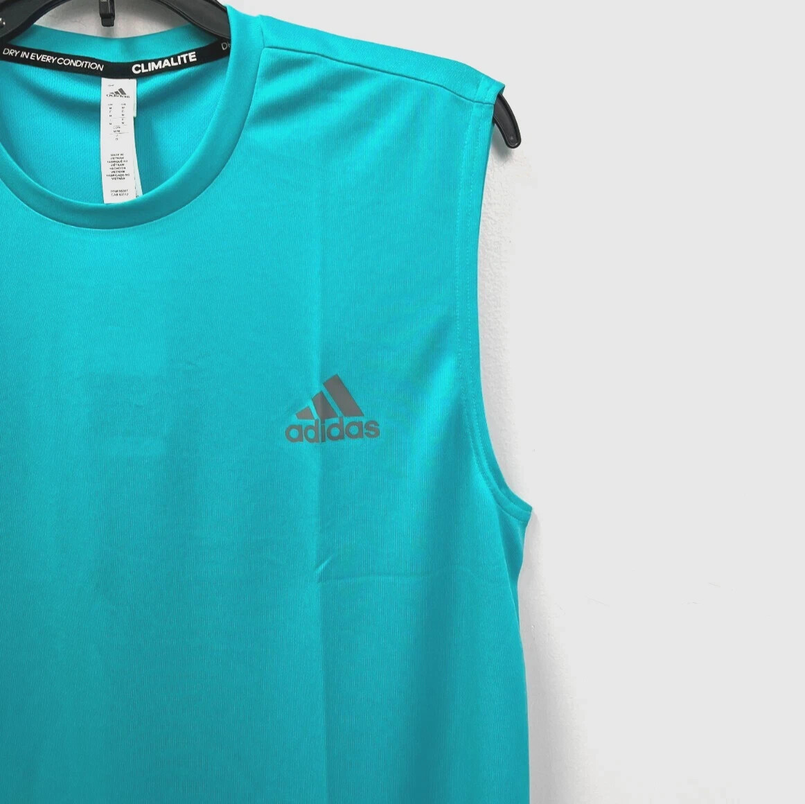 Adidas Essentials Energy Blue Sleeveless Workout Tank Top Men's Many Sizes gallery