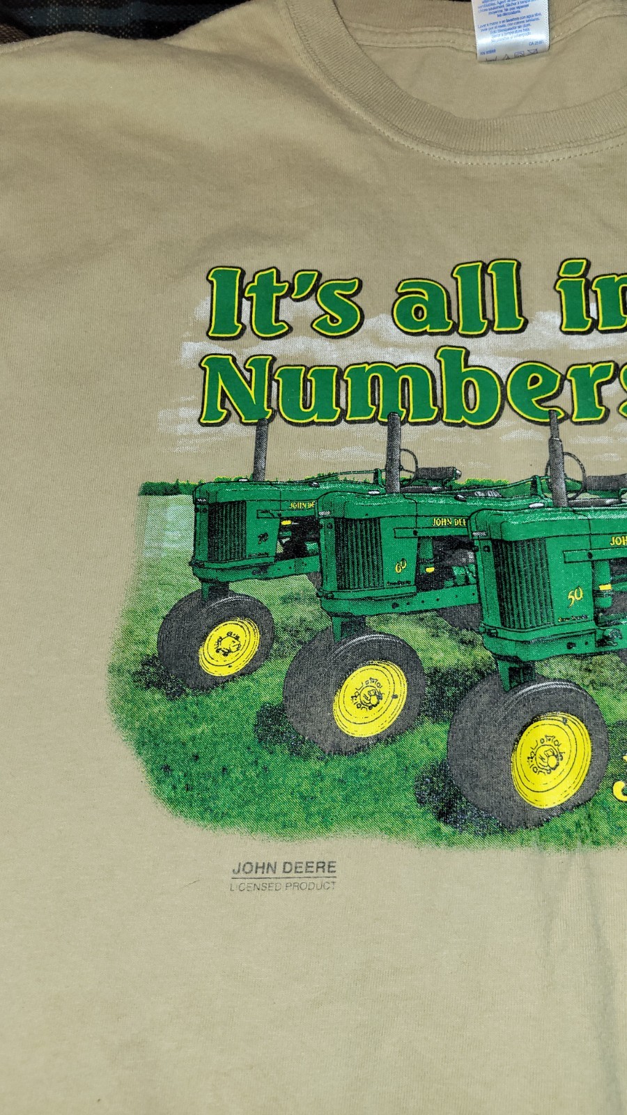 JOHN DEERE TRACTOR TEE XXL/"it's All In The Numbers" Read Description gallery
