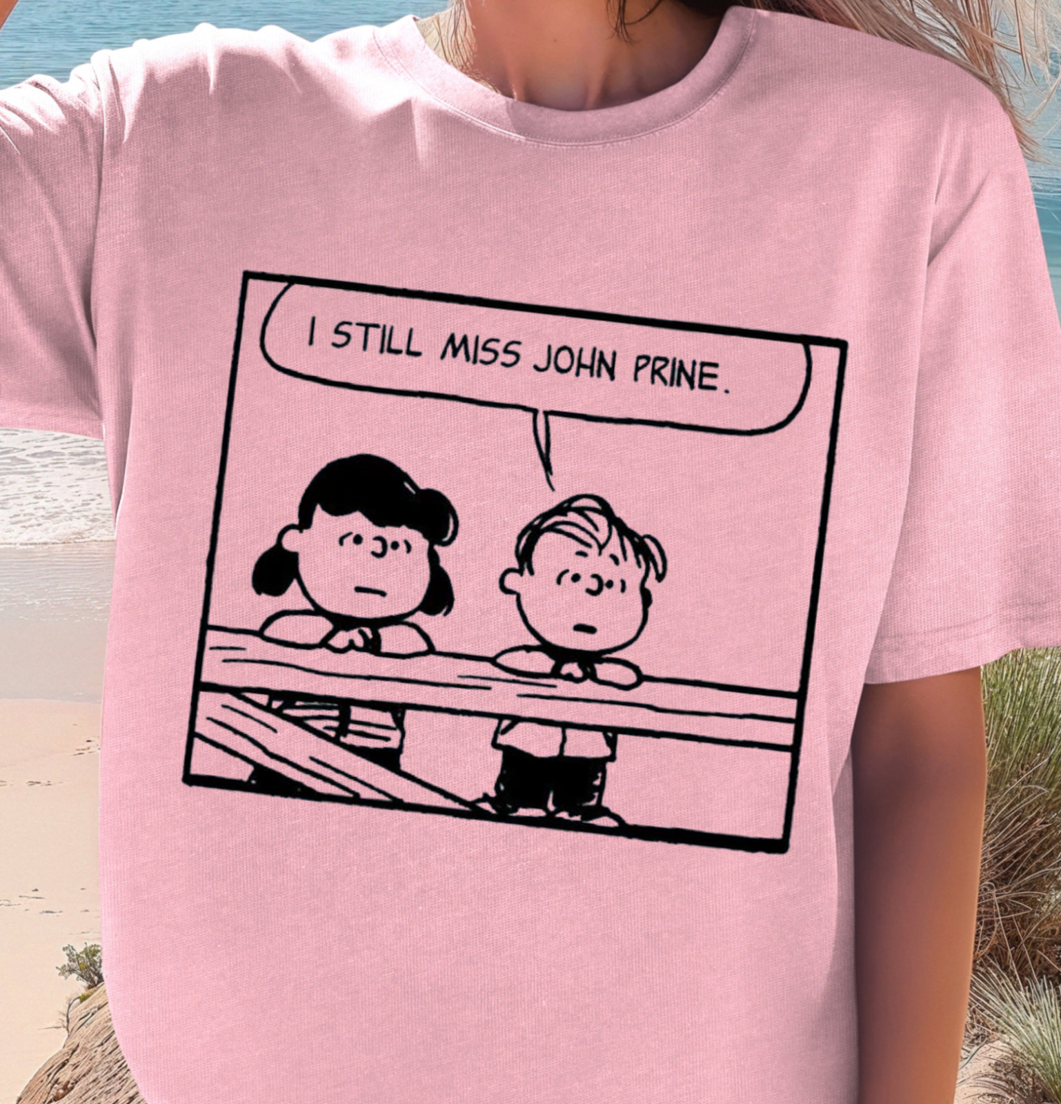 I Still Miss John Prine T-Shirt | Peanuts Style Comic Tee, Music Lover Shirt gallery