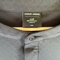Giorgio Armani x Etihad Men’s Long Sleeve Henley T-Shirt Black M/L