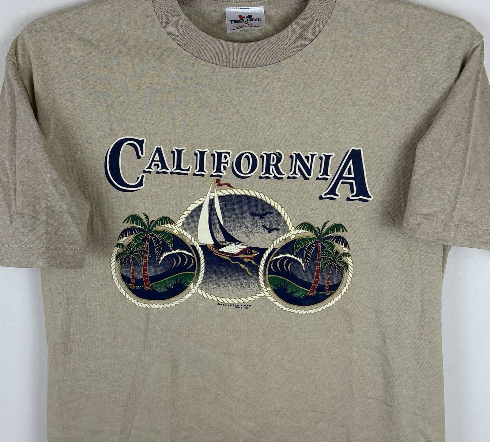 Vintage 90s Single Stitch California Graphic Destination T - Shirt/Size Medium gallery