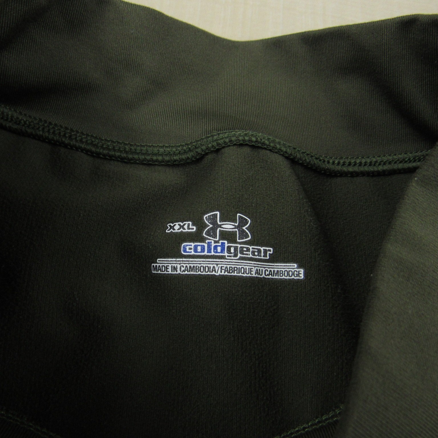 Under Armour Shirt Mens 2XL XXL Green Mock Cold Gear Fleece Long Sleeve gallery