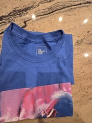 The Thread Shop Blue Cotton Graphic Print Men’s Crew Neck T-Shirt Size S