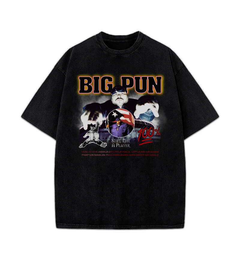BIG PUN Vintage 90s Style Graphic Not A Player Hip Hop Men T-Shirt