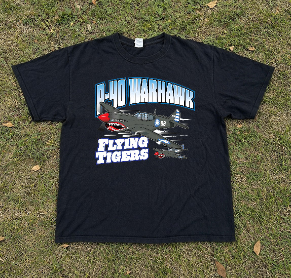 New P-40 Warhawk Flying Tigers Design T-Shirt S-4XL gallery