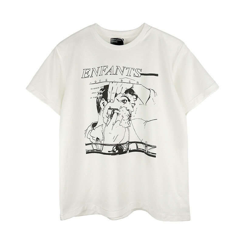 Melancholy Richie Rich ERD Sketch Graffiti Loose Casual Short Sleeve T-Shirt gallery