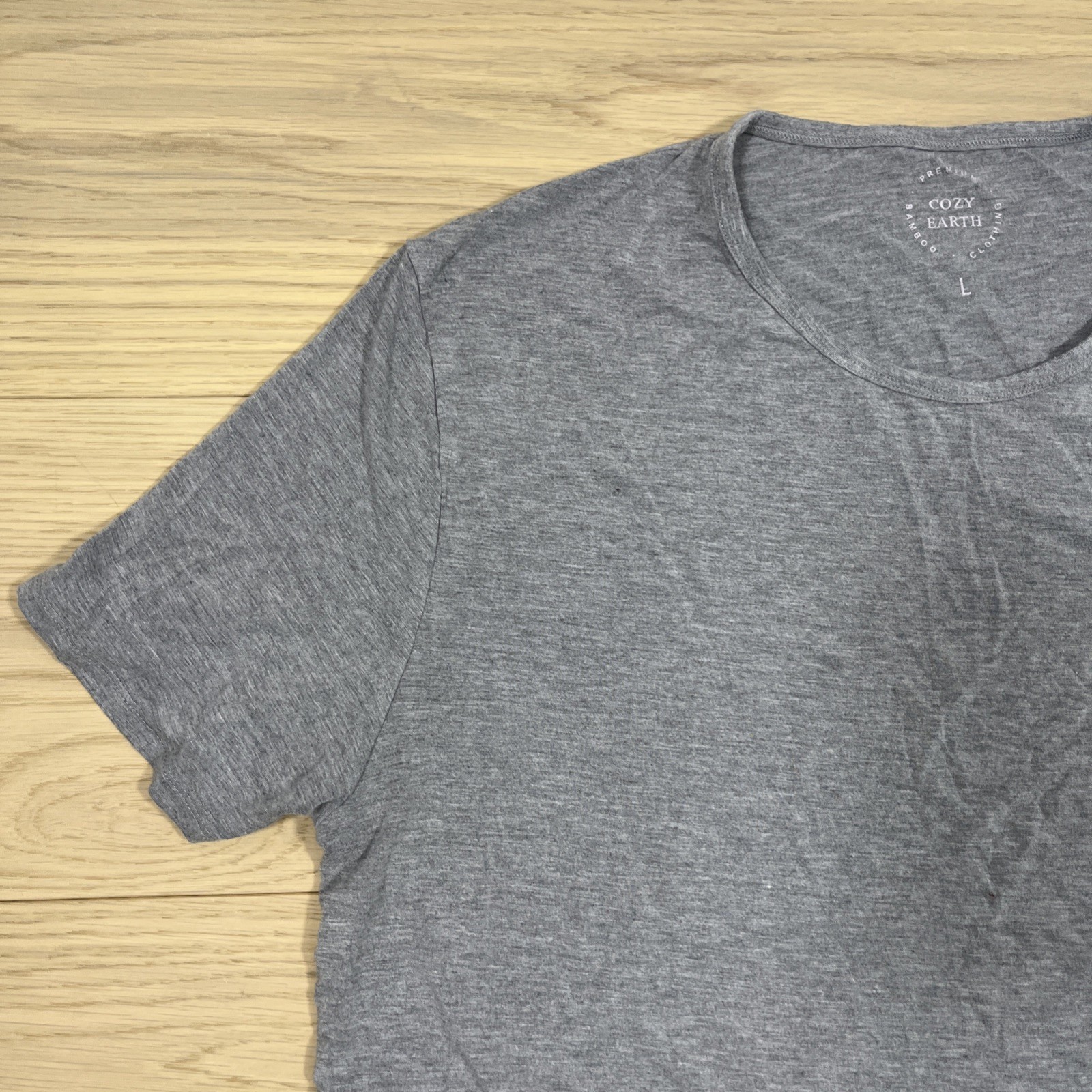 Cozy Earth Bamboo Lounge Pocket T-Shirt Tee Mens Size L Crew Neck Gray gallery