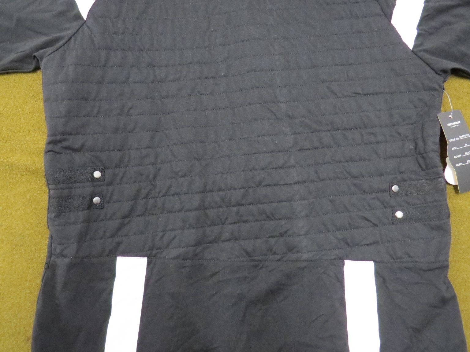 TRILLNATION Men's T-Shirt Black XL Stretch Quilted Raglan Sleeve Cotton Poly gallery