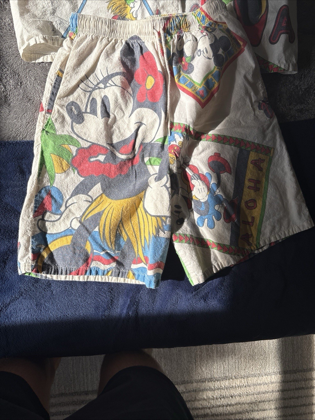 Mickey & Co. Disney Mickey Minnie Aloha Shirt & Shorts Set Drawstring White gallery
