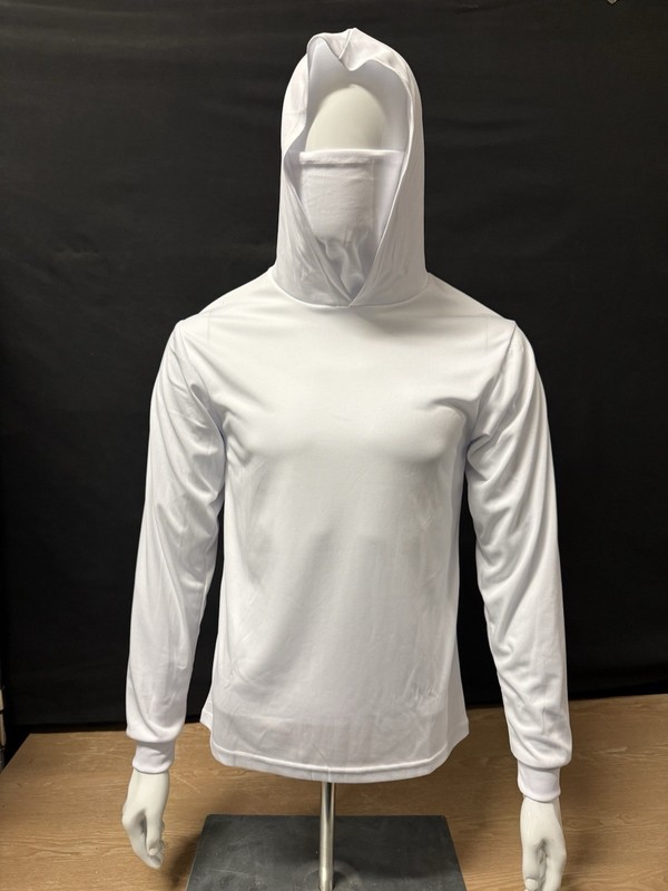 Hoodie Face Mask Long Sleeve T- Shirt 100% Polyester Material for UV Protection gallery