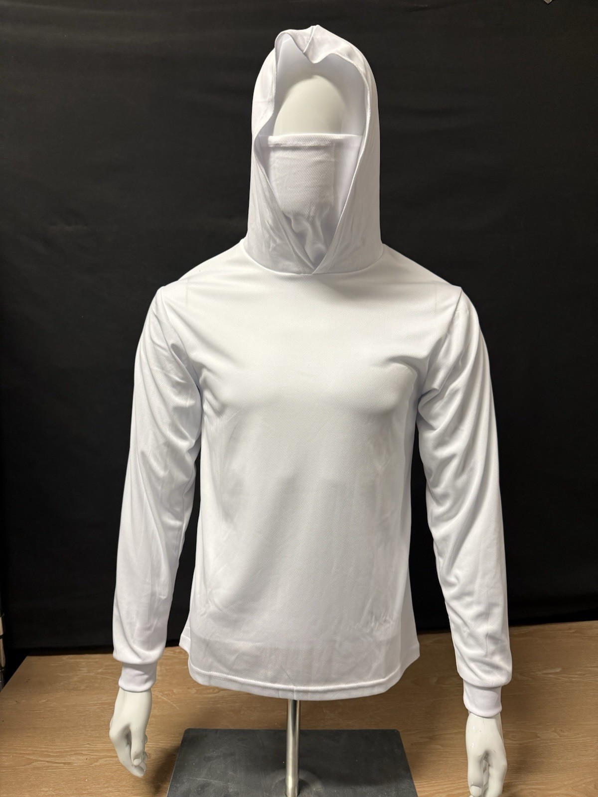 Hoodie Face Mask Long Sleeve T- Shirt 100% Polyester Material for UV Protection gallery